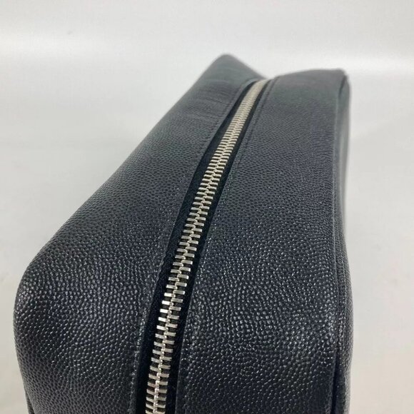 Auth SAINT LAURENT PARIS 609347 Logo with handle grooming case pouch bag - Picture 4 of 16